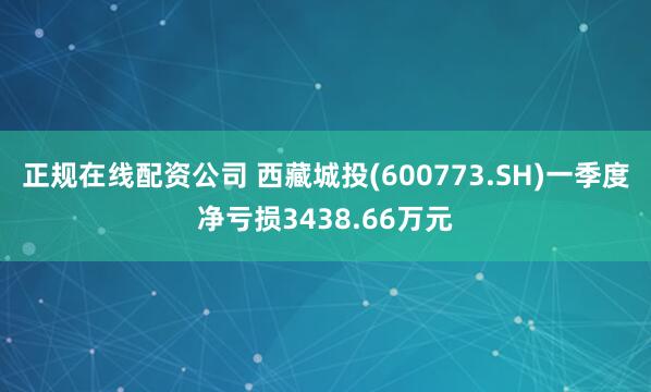 正规在线配资公司 西藏城投(600773.SH)一季度净亏损3438.66万元